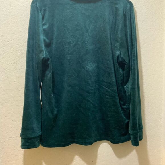 TAHARI Women's Pajama Set including Long Sleeve Notch Collar Button-Up Top M - Picture 8 of 9